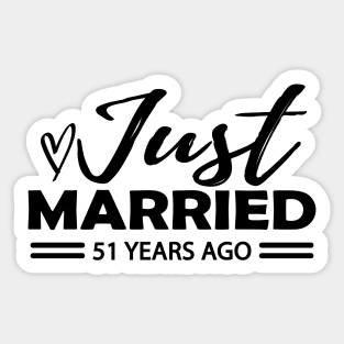 51th Wedding Anniversary - 51 years anniversary Sticker